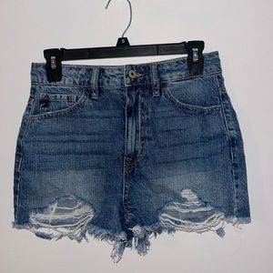 BLU SPERO BOUTIQUE BRAND NEW- KanCan Distressed Denim Shorts